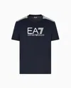 Ea7 T-shirt Ras-du-cou 7 Lines En Jersey De Mélange De Coton Asv
