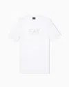 Ea7 T-shirt Ras-du-cou Gold Label En Mélange De Viscose In White