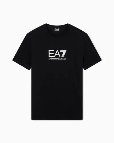 Ea7 Logo-print T-shirt In Black