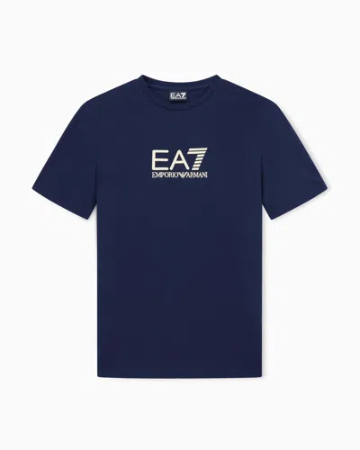 Ea7 T-shirt Ras-du-cou Gold Label En Mélange De Viscose