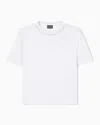 Ea7 T-shirt Ras-du-cou Precious En Mélange De Viscose In White