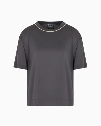 Ea7 T-shirt Ras-du-cou Precious En Mélange De Viscose