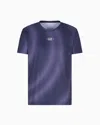 Ea7 T-shirt Ras-du-cou Tennis Pro En Tissu Technique Ventus7 In Purple