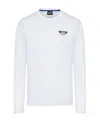 Ea7 T-shirt With Round Neck And Long Sleeves In White