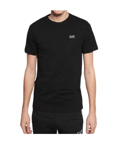 Ea7 T-shirt With Round Neck And Short Sleeves In Black