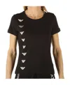 Ea7 T-shirt With Round Neck And Short Sleeves In Black