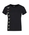Ea7 T-shirt With Round Neck And Short Sleeves In Black