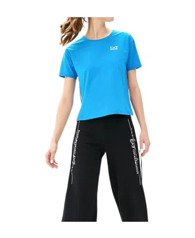 Ea7 T-shirt With Round Neck And Short Sleeves In Black