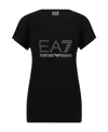 Ea7 T-shirt With Round Neck And Short Sleeves In Black
