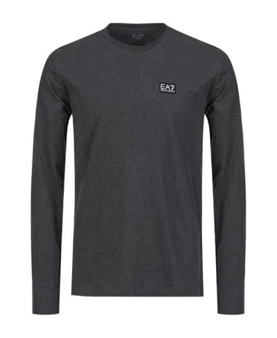Ea7 T-shirt With Round Neck And Short Sleeves In Black