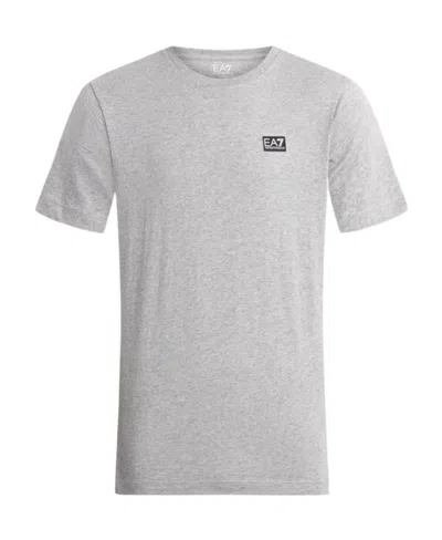 Ea7 T-shirt With Round Neck And Short Sleeves In Gray