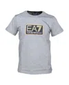 Ea7 T-shirt With Round Neck And Short Sleeves In Gray