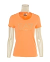 Ea7 T-shirt With Round Neck And Short Sleeves In Orange