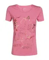 Ea7 T-shirt With Round Neck And Short Sleeves In Pink