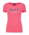 Ea7 Logo Printed T-shirt In Pink