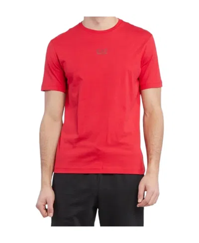 Ea7 T-shirt With Round Neck And Short Sleeves In Red