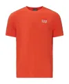 Ea7 T-shirt With Round Neck And Short Sleeves In Red