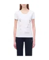 Ea7 T-shirt With Round Neck And Short Sleeves In White