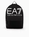 Ea7 Technical-fabric Backpack With Oversized Logo In Black