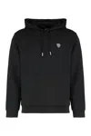 Ea7 Emporio Armani Technical Fabric Hoodie In Black
