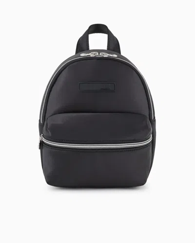 Ea7 Technical Fabric Mini Backpack In Black