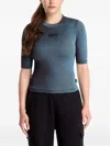 Ea7 Technical Jersey Slim-fit T-shirt In Blue