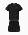 Ea7 Technical Jersey T-shirt And Shorts Set In Black