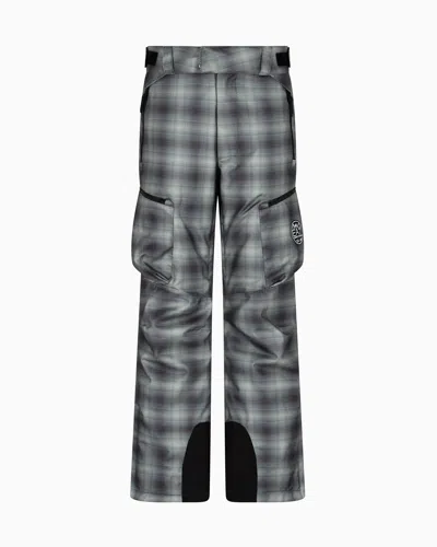 Ea7 Cargo-ski-hose Aus Funktionsgewebe Mit Stratum7-wattierung Und Karo-muster In Black
