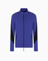 Ea7 Technical Ski Fleece In Powerstretch Technical Fabric In Blue