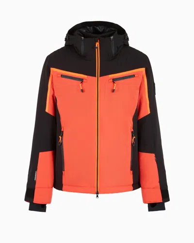 Ea7 Technical Ski Jacket In Protectum7 Fabric With Asv Stratum7 Padding In Orange