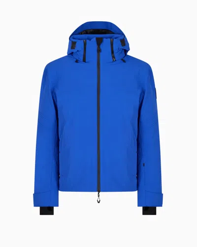 Ea7 Technical Ski Jacket In Technical Fabric With Asv Stratum7 Padding In Blue