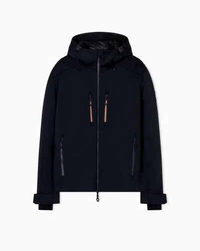 Ea7 Technical Softshell Ski Jacket With Stratum7 Padding In Black