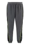 Ea7 Emporio Armani Techno Fabric Track Pants In Gray