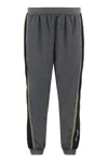 Ea7 Emporio Armani Techno Fabric Track Pants In Gray