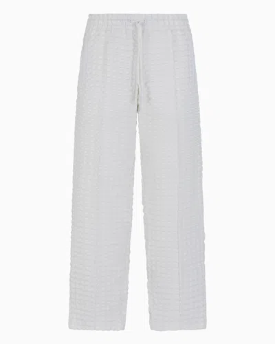 Ea7 Tennis Club Technical-fabric Trousers In White