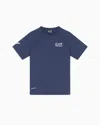 Ea7 Kids' Tennis Pro Boy T-shirt In Ventus7 Technical Fabric In Navy Blue