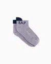 Ea7 Tennis Pro Cotton-blend Ankle Socks In Purple