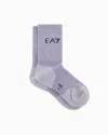 Ea7 Tennis Pro Cotton-blend Ankle Socks In Purple