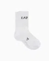 Ea7 Tennis Pro Cotton-blend Ankle Socks In Two-tone