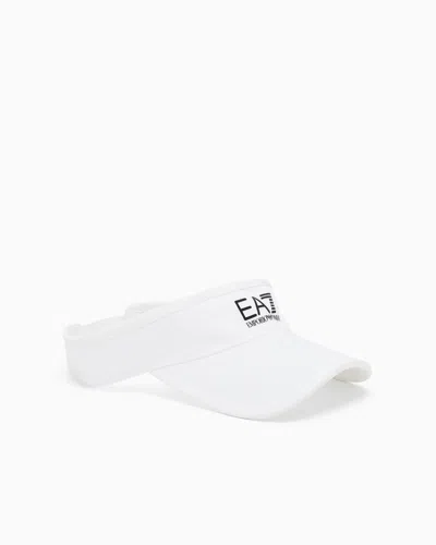 Ea7 Tennis Pro Cotton Visor In White