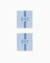 Ea7 Tennis Pro Cotton Wristbands In Blue