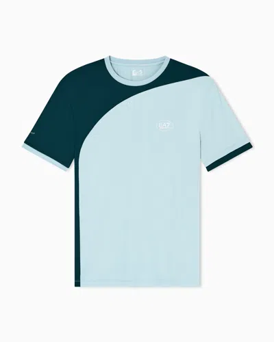 Ea7 Tennis Pro Crew-neck T-shirt In Ventus7 Technical Fabric