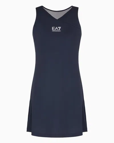 Ea7 Tennis Pro Dress In Ventus7 Technical Fabric In Blue