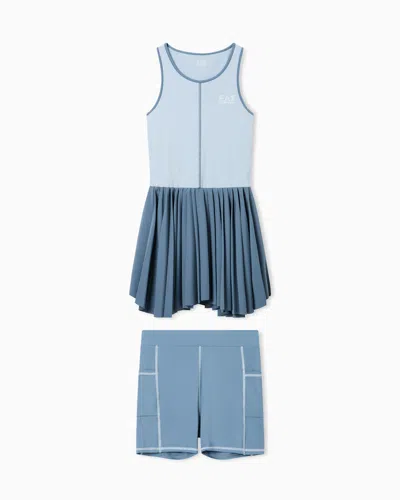 Ea7 Tennis Pro Dress In Ventus7 Technical Fabric In Multi