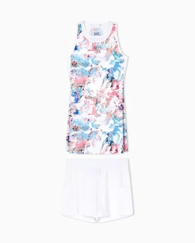 Ea7 Tennis Pro Dress In Ventus7 Technical Fabric In Multi