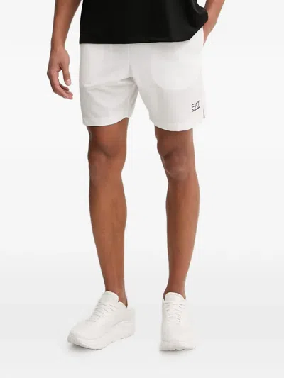 Ea7 Tennis Pro Logo-print Elasticated Shorts In Multi