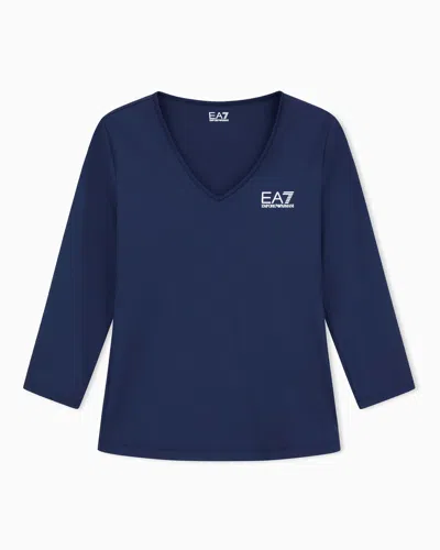 Ea7 Tennis Pro Long-sleeved T-shirt In Ventus7 Technical Fabric
