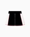 Ea7 Tennis Pro Mini Skirt In Ventus7 Technical Fabric In Black