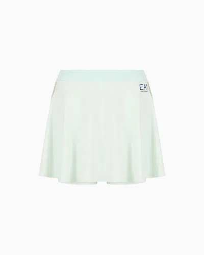 Ea7 Tennis Pro Mini Skirt In Ventus7 Technical Fabric In Green