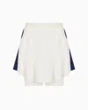 Ea7 Tennis Pro Mini Skirt In Ventus7 Technical Fabric In White